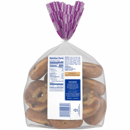 Kroger® Cinnamon Raisin Mini Bagels Perspective: back