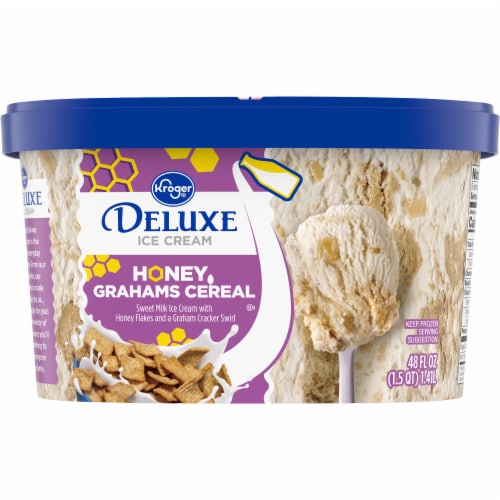 Kroger® Deluxe Honey Graham Cereal Ice Cream Tub Perspective: back