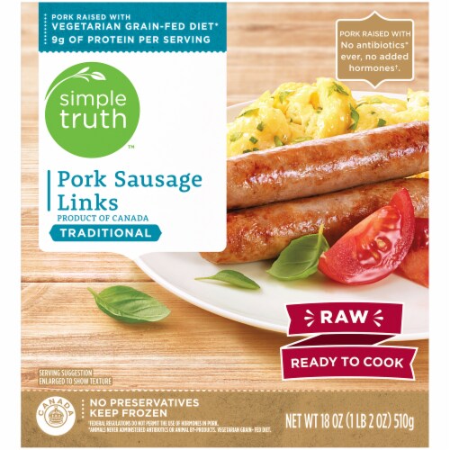 Simple Truth™ Traditional Pork Sausage Links Perspective: back