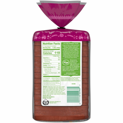 Simple Truth Organic™ Flax & Chia Bread Perspective: back