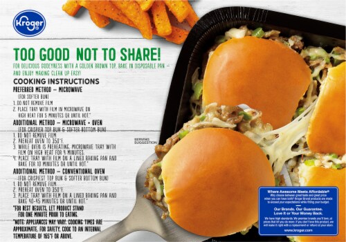 Kroger® Cheesesteak Pan Sliders Perspective: back