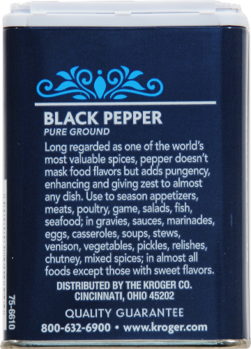 Kroger® Pure Ground Black Pepper Perspective: back