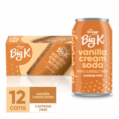 Big K® Vanilla Cream Caffeine Free Soda Can Perspective: back