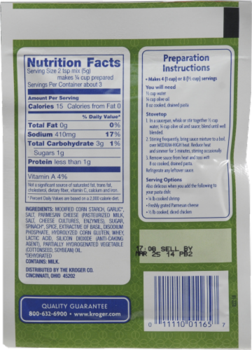 Kroger®  Pesto Sauce Mix Perspective: back