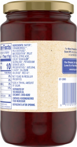 Kroger® Sugar Free Strawberry Preserves Perspective: back
