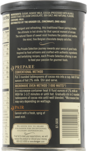 Private Selection™ Sweet Mint Hot Cocoa Made with Belgian Chocolate Mix Perspective: back