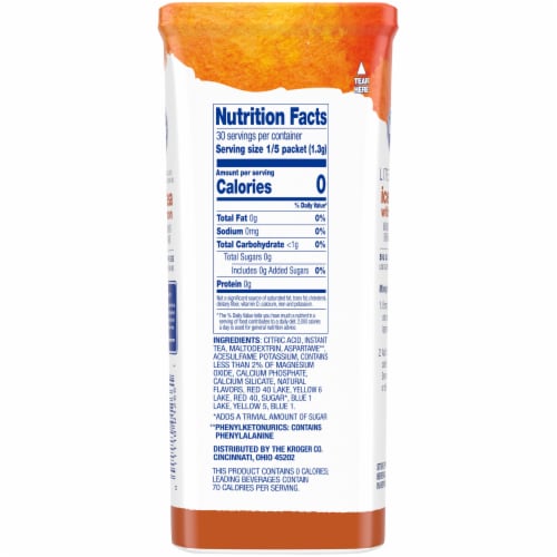 Kroger® Lite Iced Tea with Lemon Instant Drink Mix Perspective: back