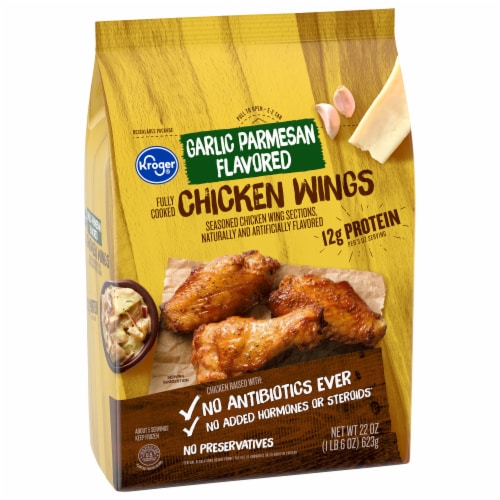 Kroger® Garlic Parmesean Flavored Frozen Chicken Wings Perspective: back