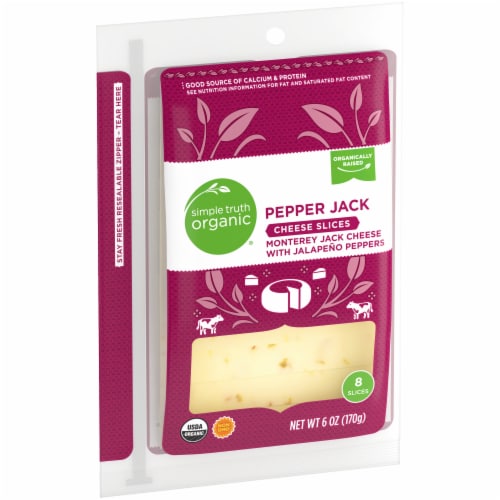 Simple Truth Organic® Pepper Jack Sliced Cheese Perspective: back