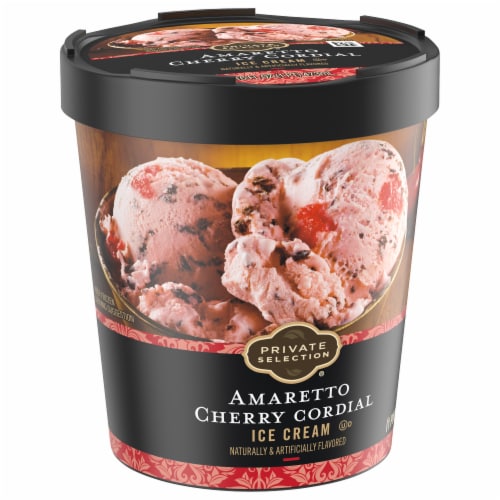 Private Selection® Amaretto Cherry Cordial Ice Cream Pint Perspective: back