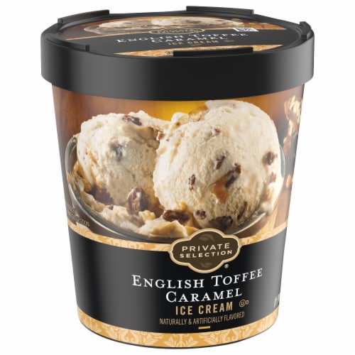 Private Selection® English Toffee Caramel Ice Cream Pint Perspective: back