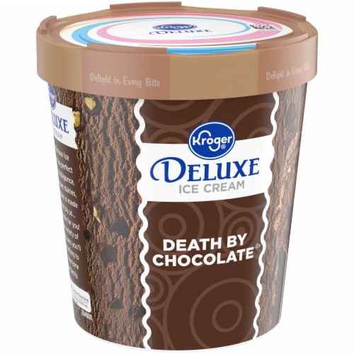 Kroger® Deluxe Death By Chocolate Ice Cream Pint Perspective: back