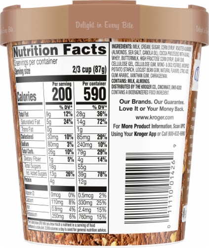 Kroger® Deluxe Rocky Road Ice Cream Pint Perspective: back