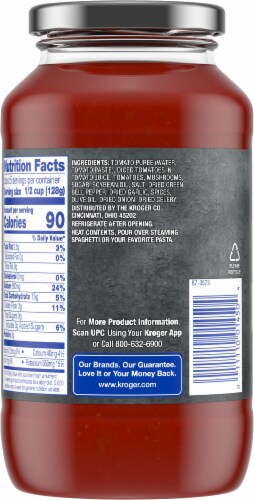 Kroger® Chunky Green Pepper & Mushroom Pasta Sauce Perspective: back