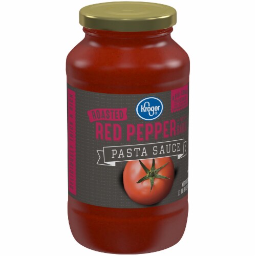 Kroger®  Roasted Red Pepper with Garlic Pasta Sauce Jar Perspective: back