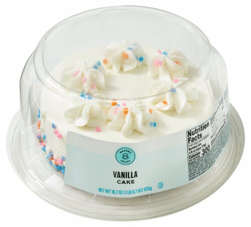 Bakery Fresh Vanilla Celebration Cake Perspective: back