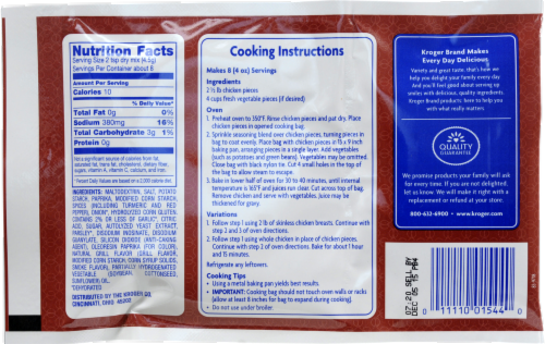 Kroger® Chicken Seasoning Mix & Bag Perspective: back