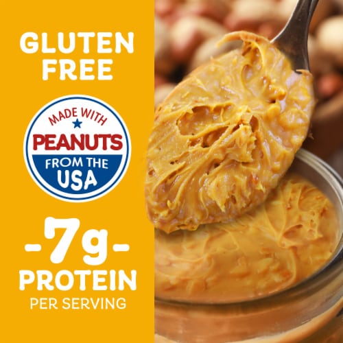 Kroger® Roasted Peanuts & Honey Crunchy Peanut Butter Jar Perspective: back