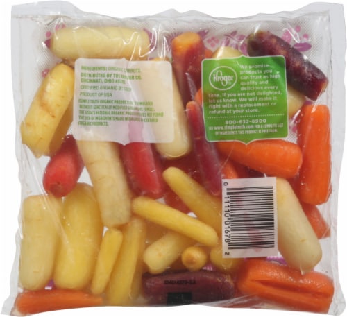 Simple Truth Organic® Peeled Rainbow Baby Carrots Bag Perspective: back