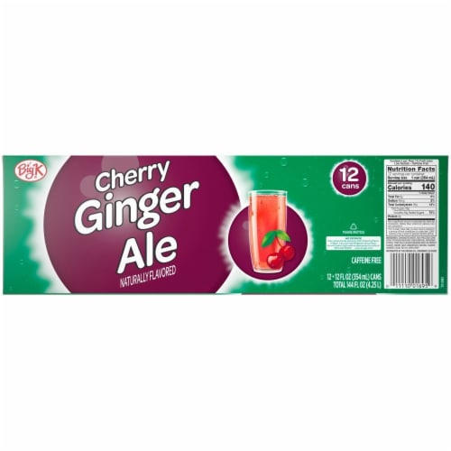Kroger Big K® Cherry Ginger Ale Soda Can Perspective: back