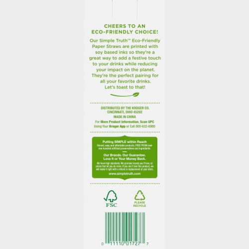 Simple Truth™ Eco Friendly Paper Straws Perspective: back