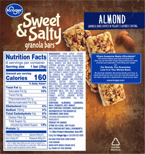 Kroger® Sweet & Salty Almond Granola Bars Perspective: back