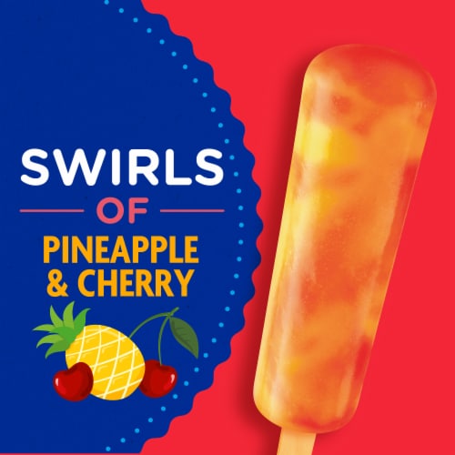 Kroger® Pineapple Cherry Swirl Mighty Ice Pops Perspective: back