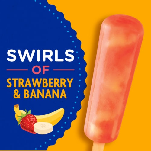 Kroger® Strawberry Banana Swirl Mighty Ice Pops Perspective: back