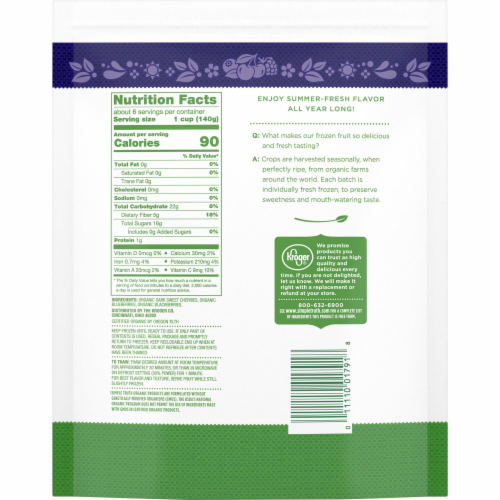 Simple Truth Organic® Cherry Berry Blend Frozen Fruit Perspective: back