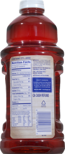 Kroger® Cranberry Juice Cocktail Perspective: back