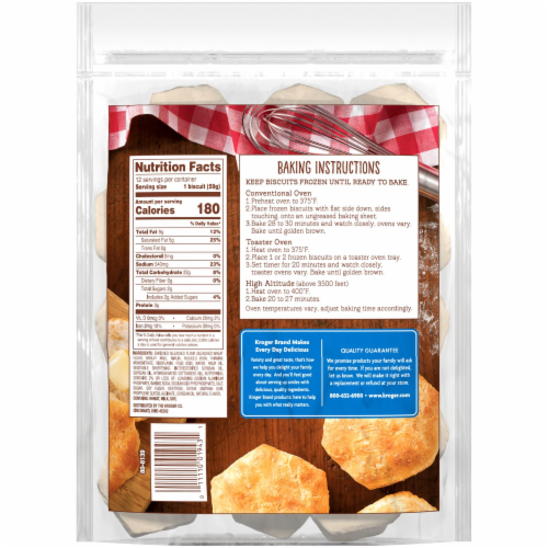 Kroger®  Ready to Bake Buttermilk Biscuits Perspective: back