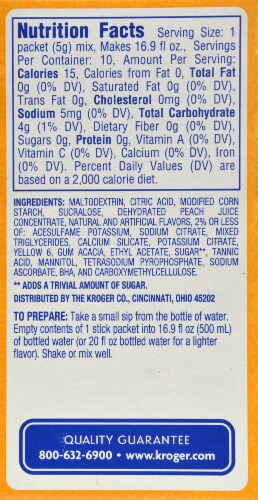 Kroger®  Peach Mango Drink Mix Perspective: back