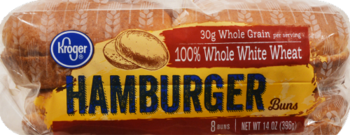 Kroger® 100% Whole White Wheat Hamburger Buns Perspective: back