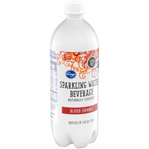 Kroger® Blood Orange Flavored Sparkling Bottled Water Perspective: back