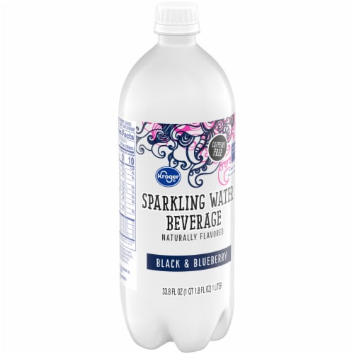 Kroger® Black & Blueberry Flavored Sparkling Bottled Water Perspective: back