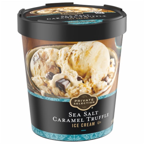 Private Selection® Sea Salt Caramel Truffle Ice Cream Pint Perspective: back