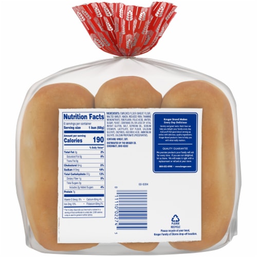 Kroger® White Hoagie Rolls Perspective: back