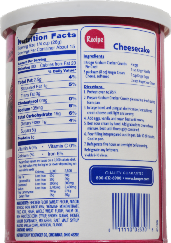 Kroger® Graham Cracker Crumbs Perspective: back