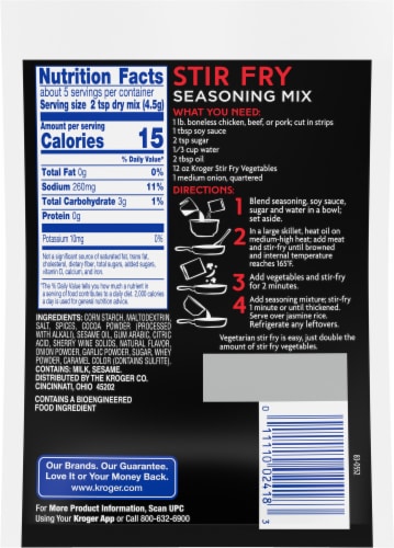 Kroger® Chinese Inspirations Stir Fry Seasoning Mix Perspective: back