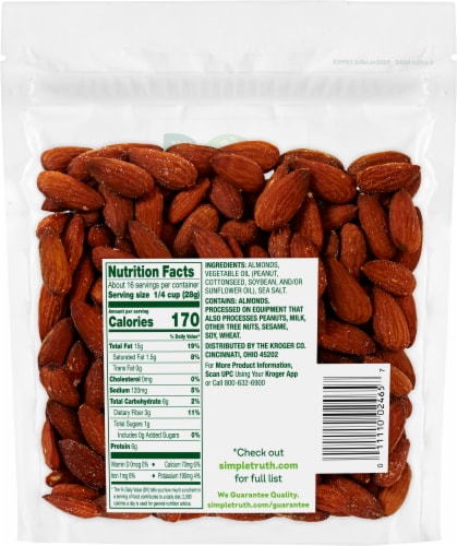 Simple Truth® Sea Salt Roasted Almonds Perspective: back