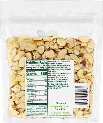 Simple Truth® Sliced Almonds Perspective: back