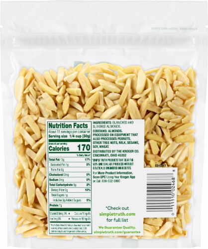 Simple Truth® Slivered Blanched Almonds Perspective: back