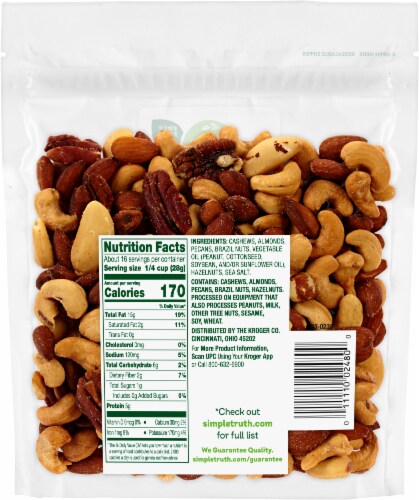 Simple Truth™ Sea Salt Roasted Deluxe Nut Mix Perspective: back