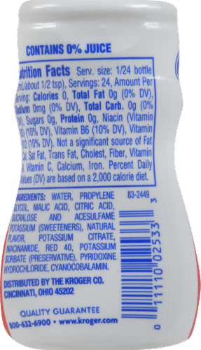 Kroger® Strawberry Watermelon Vitamin Liquid Water Enhancer Perspective: back