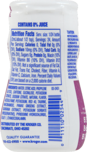 Kroger® Black Cherry Energy Liquid Water Enhancer Perspective: back