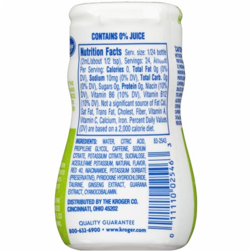 Kroger® Strawberry Kiwi Energy Liquid Water Enhancer Perspective: back