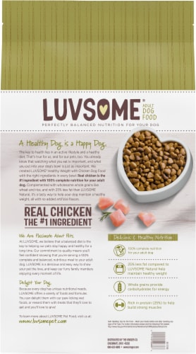 Luvsome® Healthy Weight with Chicken Adult Dry Dog Food Perspective: back