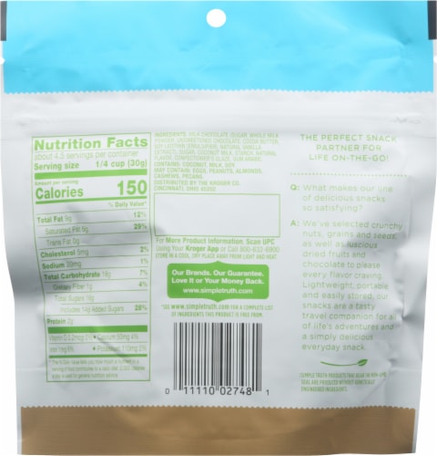 Simple Truth™ Freeze-Dried Coconut Milk in Milk Chocolate Perspective: back