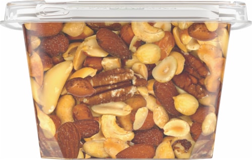 Roasted Unsalted Deluxe Mixed Nuts with Peanuts Perspective: back