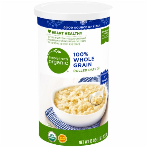 Simple Truth Organic® 100% Whole Grain Rolled 1 Minute Oats Perspective: back